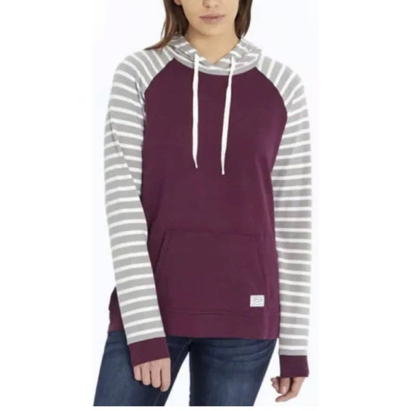 Orvis Colorblock Cozy Hooded Pullover Sweatshirt - Picture 1 of 7